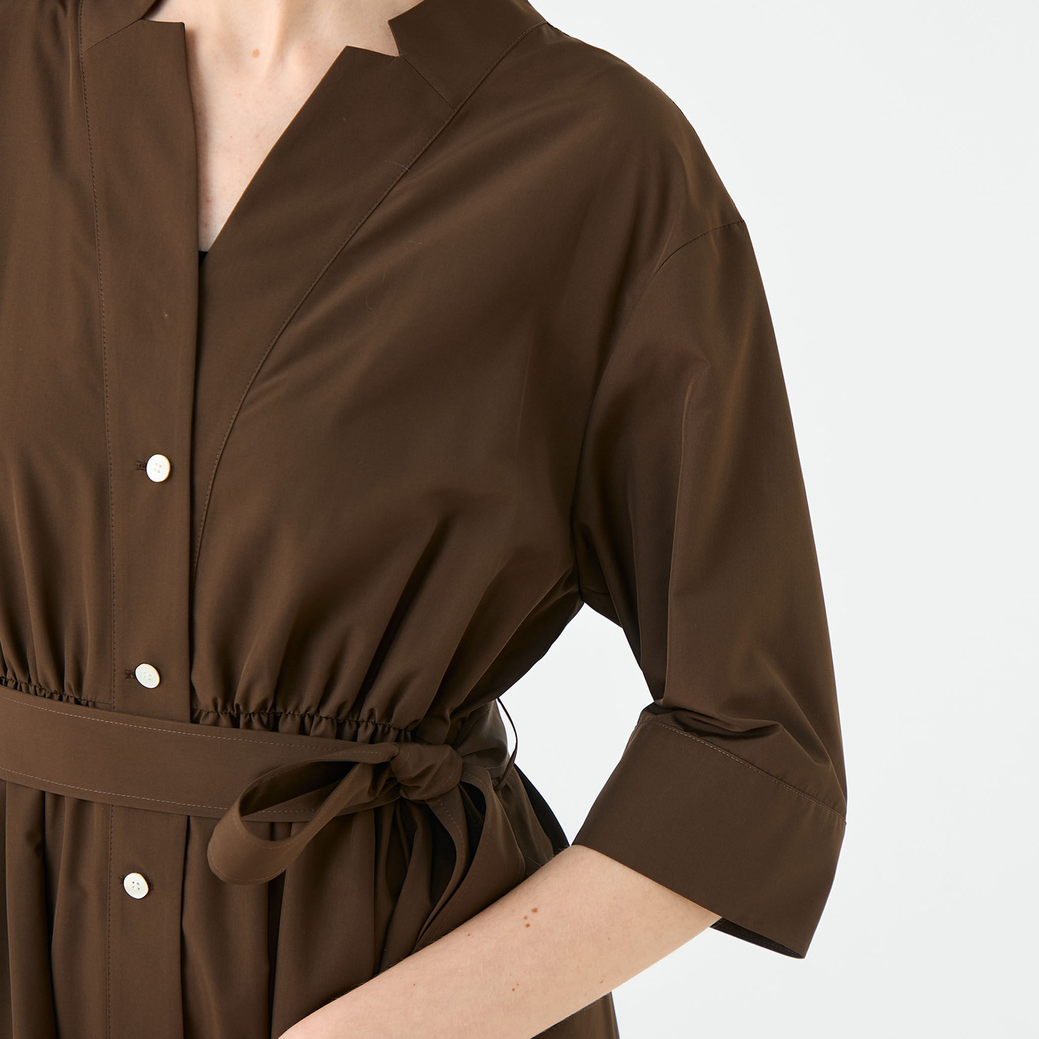 スパンブロード シャツワンピース｜トゥモローランド 公式通販