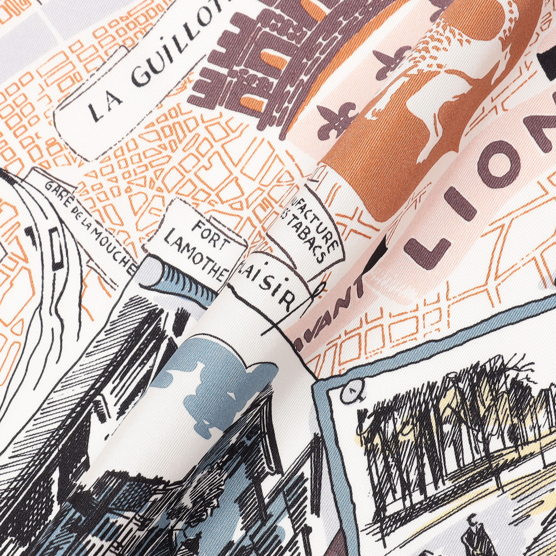 Atelier TOMORROWLAND CITY MAP シルクスカーフ｜トゥモローランド