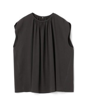 ジャージーライクジョーゼット ギャザーネックブラウス