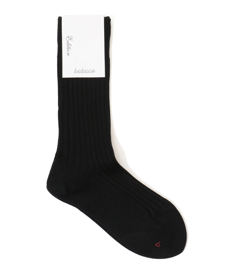 ■【別注】babaco×Edition Egyptian Cotton Ribbed ソックス