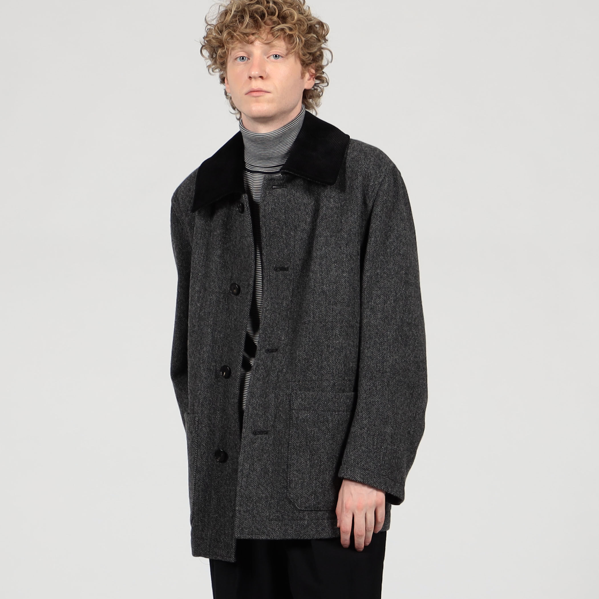 The CLASIK DONKY COAT ウール ヘリンボーン ショートコート