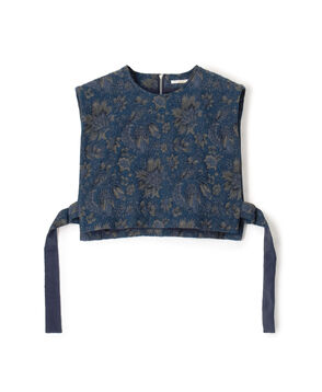 コットンポリエステルジャカード コンパクトジレ