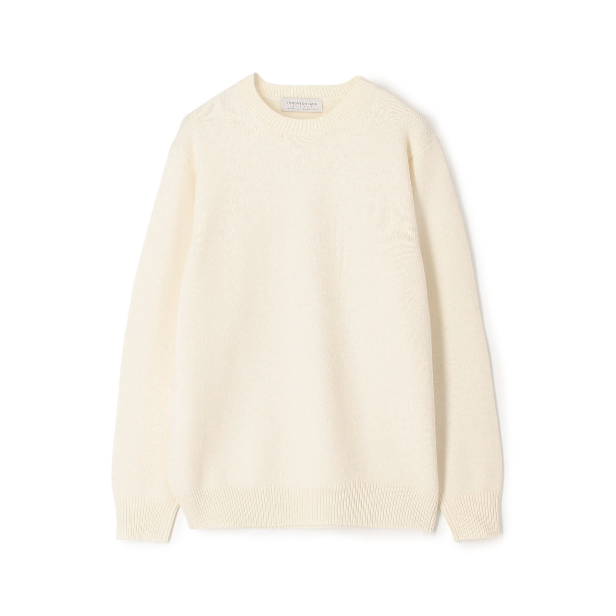 □TOMORROWLAND tricot スーパーファインラムウール クルーネックプル
