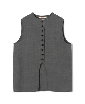 ウールトロピカル ラウンドネックベスト