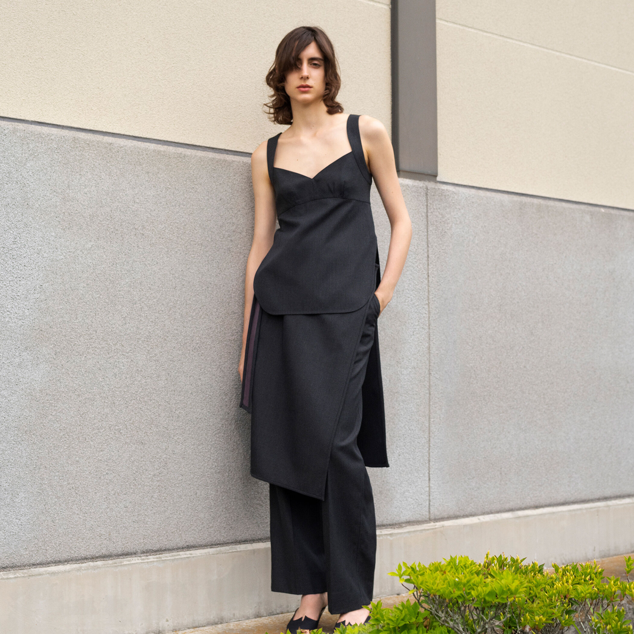 ウールレーヨンツイル オーバースカート｜トゥモローランド 公式通販