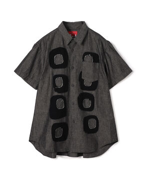 FUMITO GANRYU patc chambray shirt