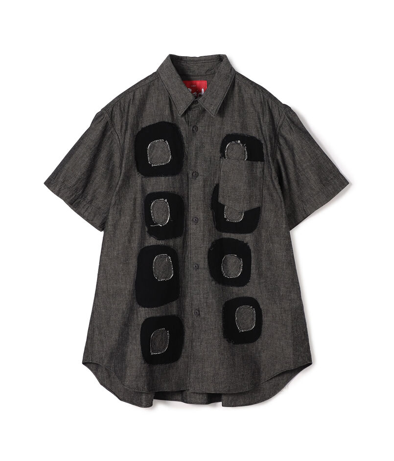 FUMITO GANRYU patc chambray shirt