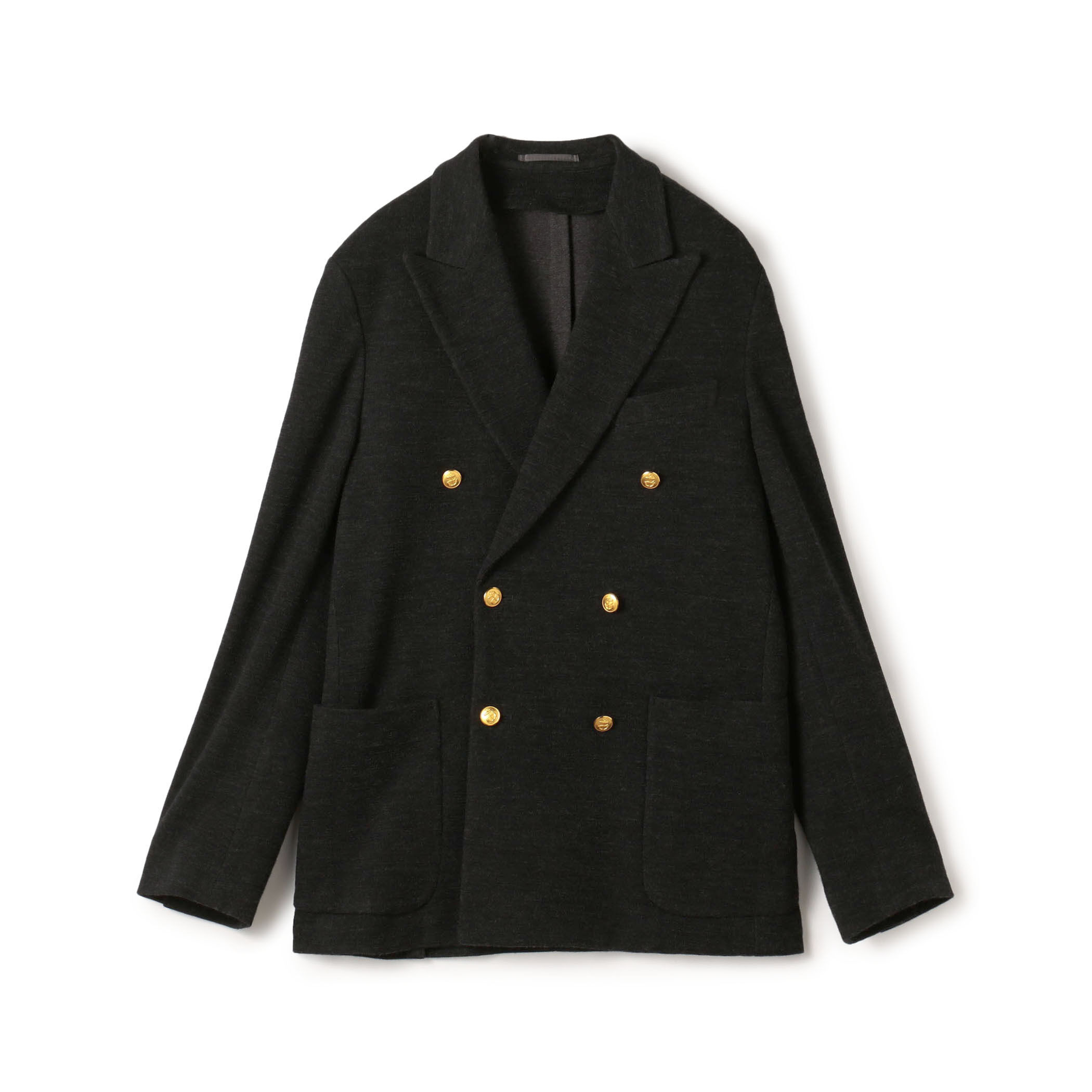 【美品】Tomorrowland コットンジャージーダブル6Bブレザー 46 ウールコットンジャージー 6Bダブルブレステッドブレザージャケット