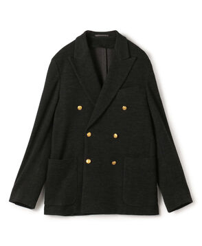 ■ウールコットンダブルニット ダブルブレステッド6Bブレザー