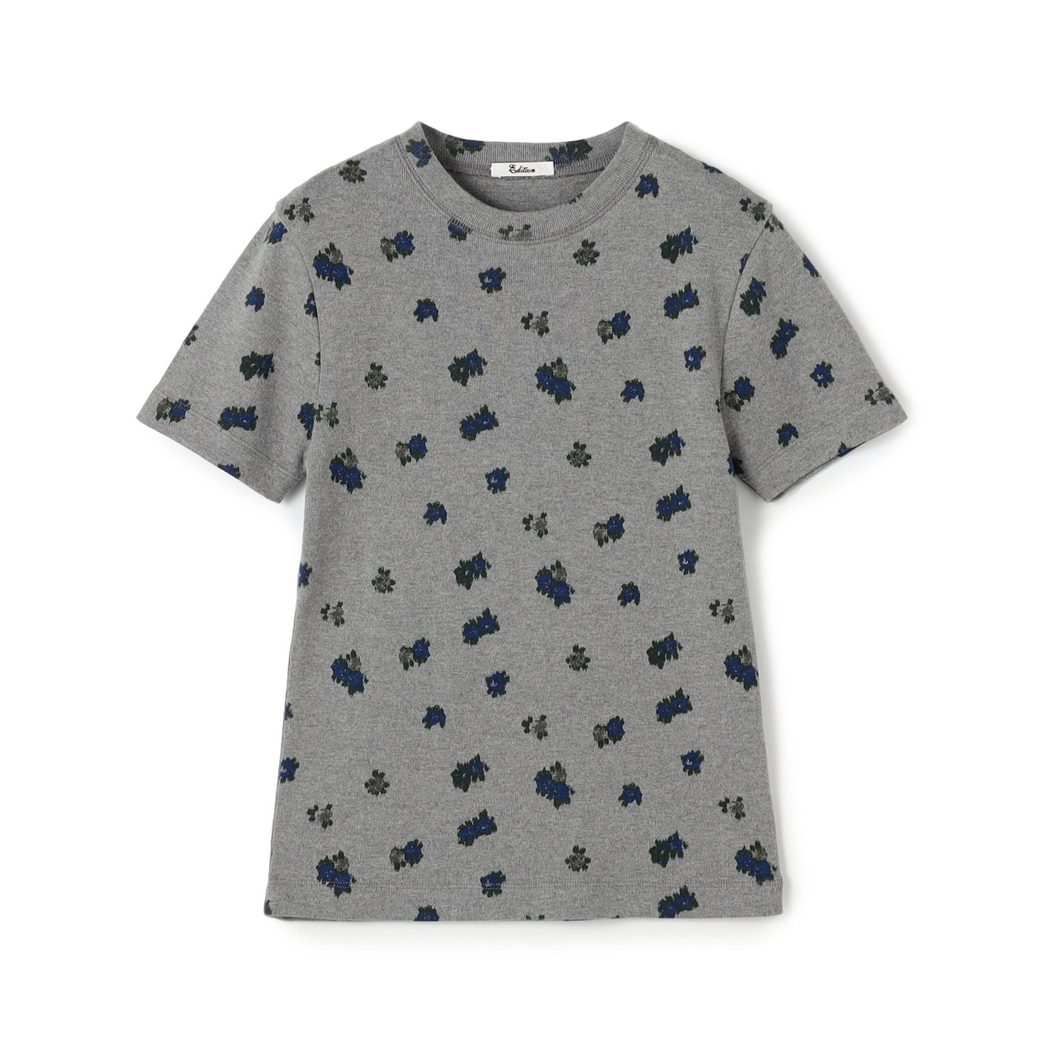 【Edition】25AW 34-03-54-03016 コットンモダールフライス フラワープリント半袖Tシャツ コットンモダールフライス フラワープリント Tシャツ