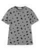 コットンモダールフライス フラワープリント Tシャツ