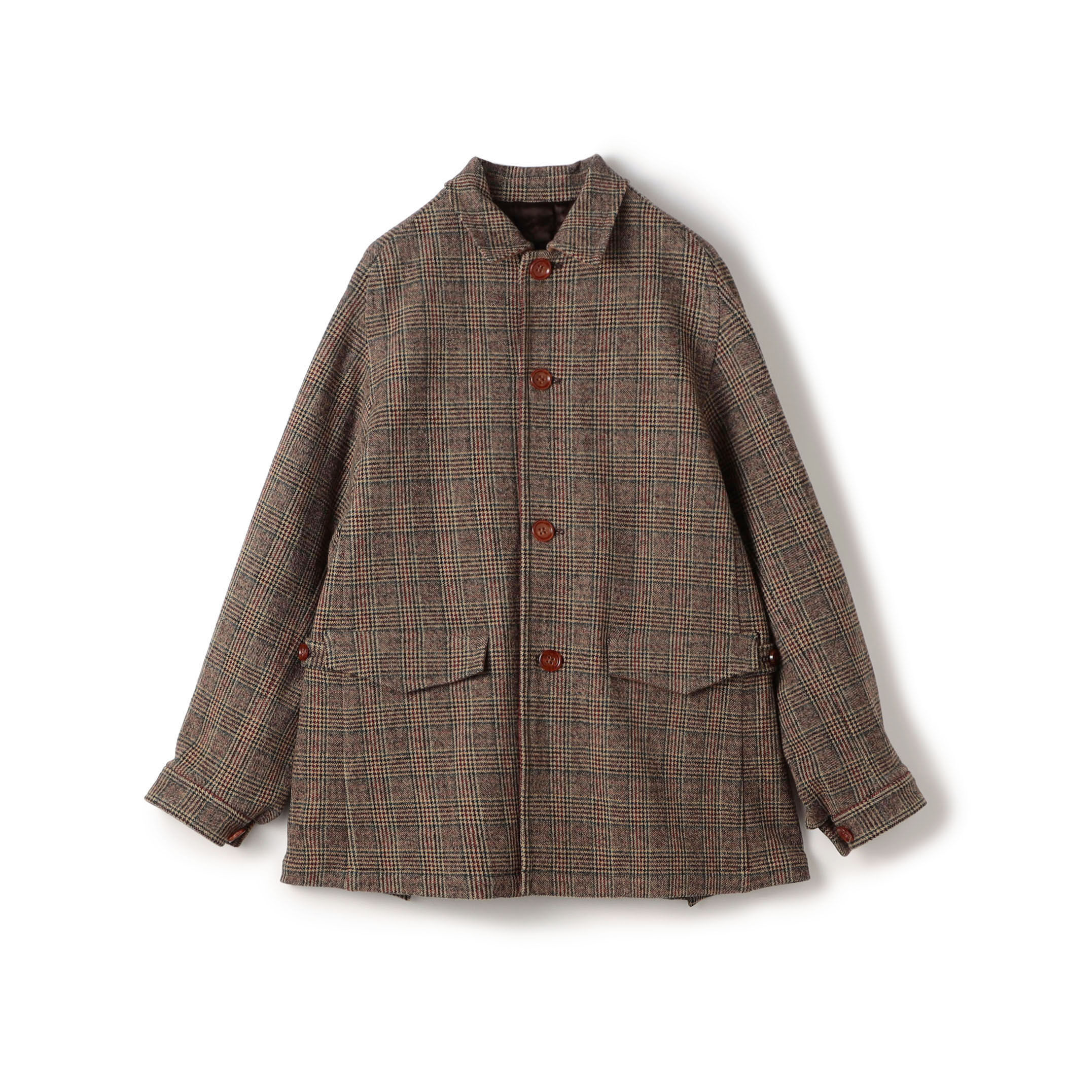 ウールナイロンポリウレタン 2WAYストレッチ ハーフコート