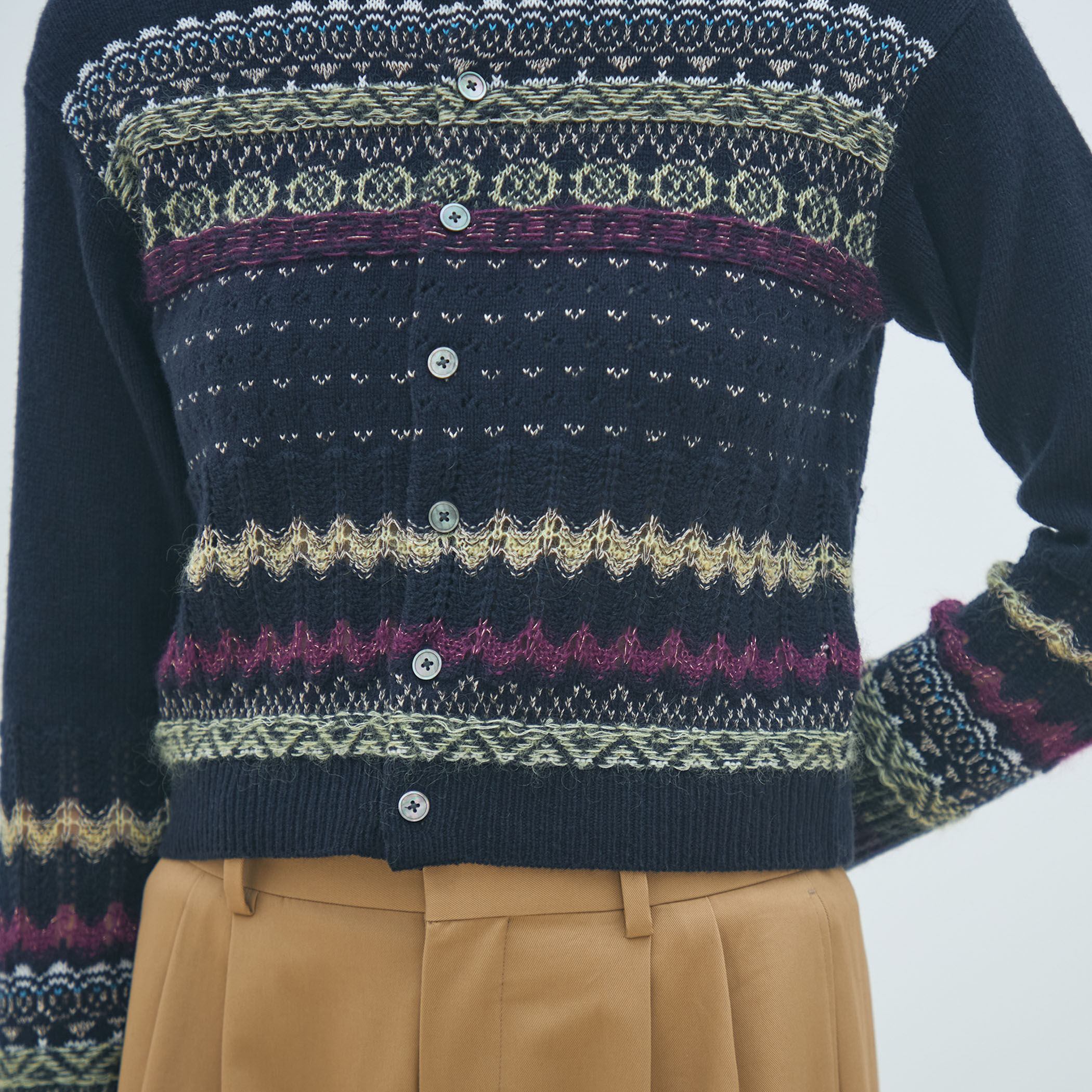 フェアアイル クルーネックカーディガン｜トゥモローランド 公式通販