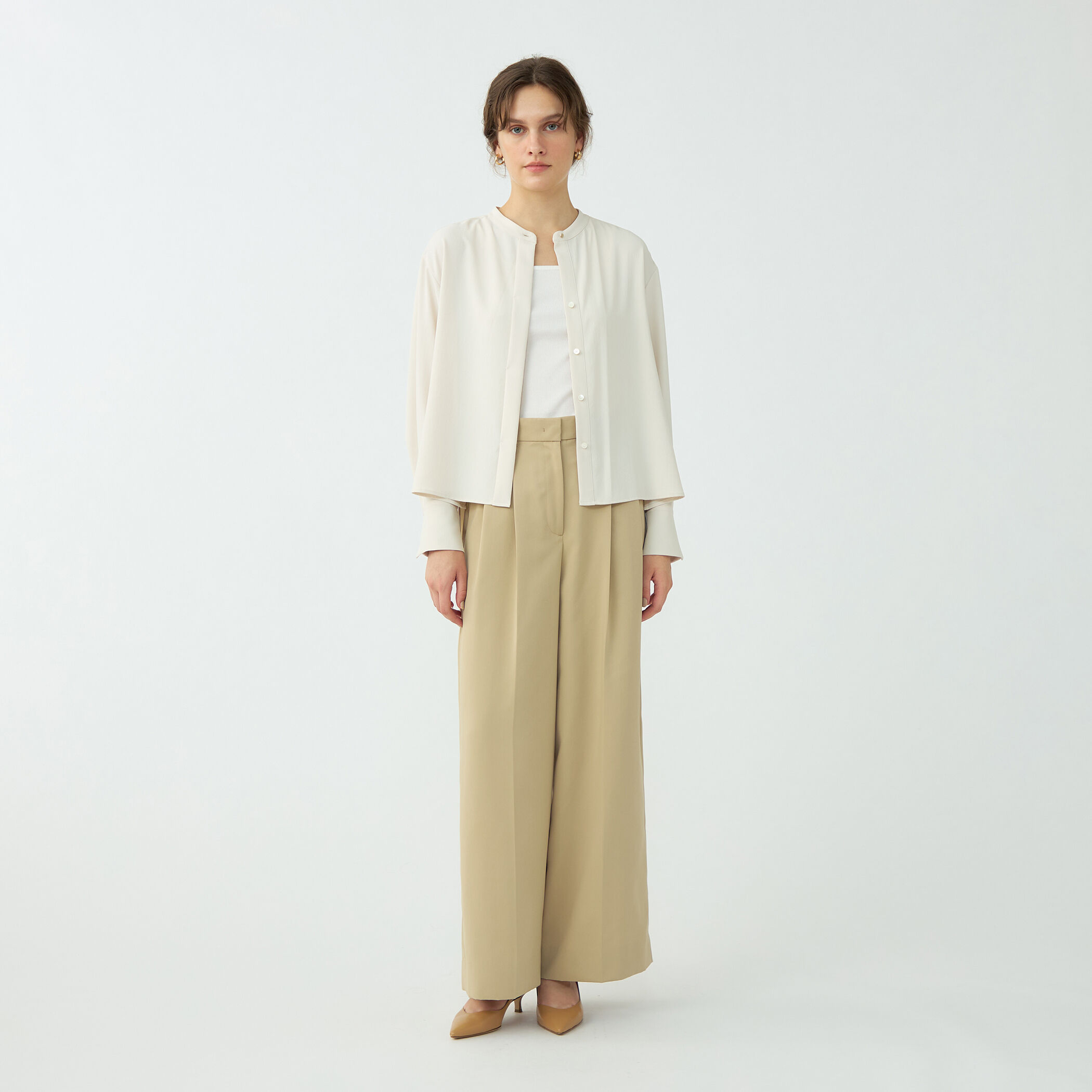 サンディジョーゼット ボックスシルエットブラウス｜トゥモローランド