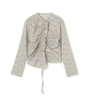 スプリングリバティプリント ギャザーブラウス