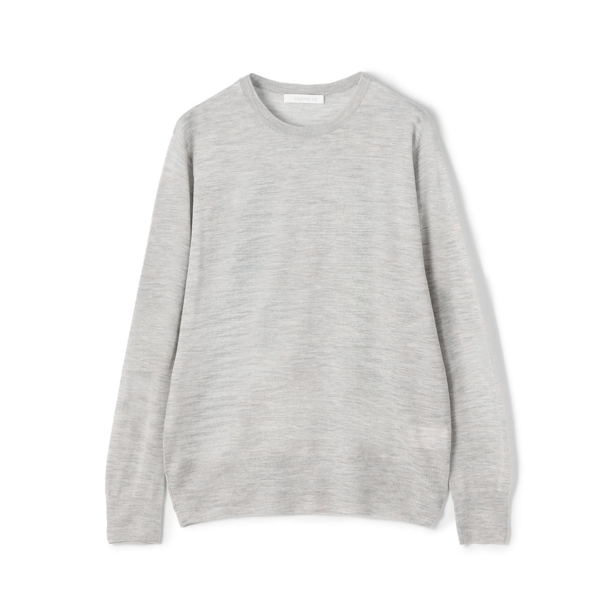 cash&barba 24awウーステッドカシミヤ150 クルーネック グリーン 新品】cash&barba ウーステッドカシミヤ 150 クルーネック