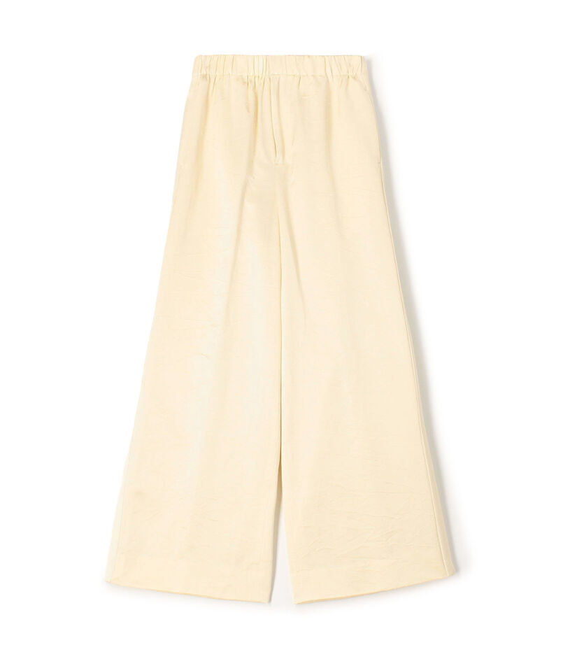 コットンシルクリンクルサテン ワイドパンツ