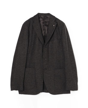 Belvest ウールバスケット シングルブレステッド3Bジャケット