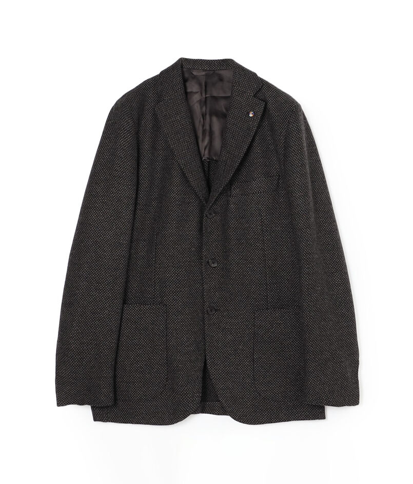 Belvest ウールバスケット シングルブレステッド3Bジャケット