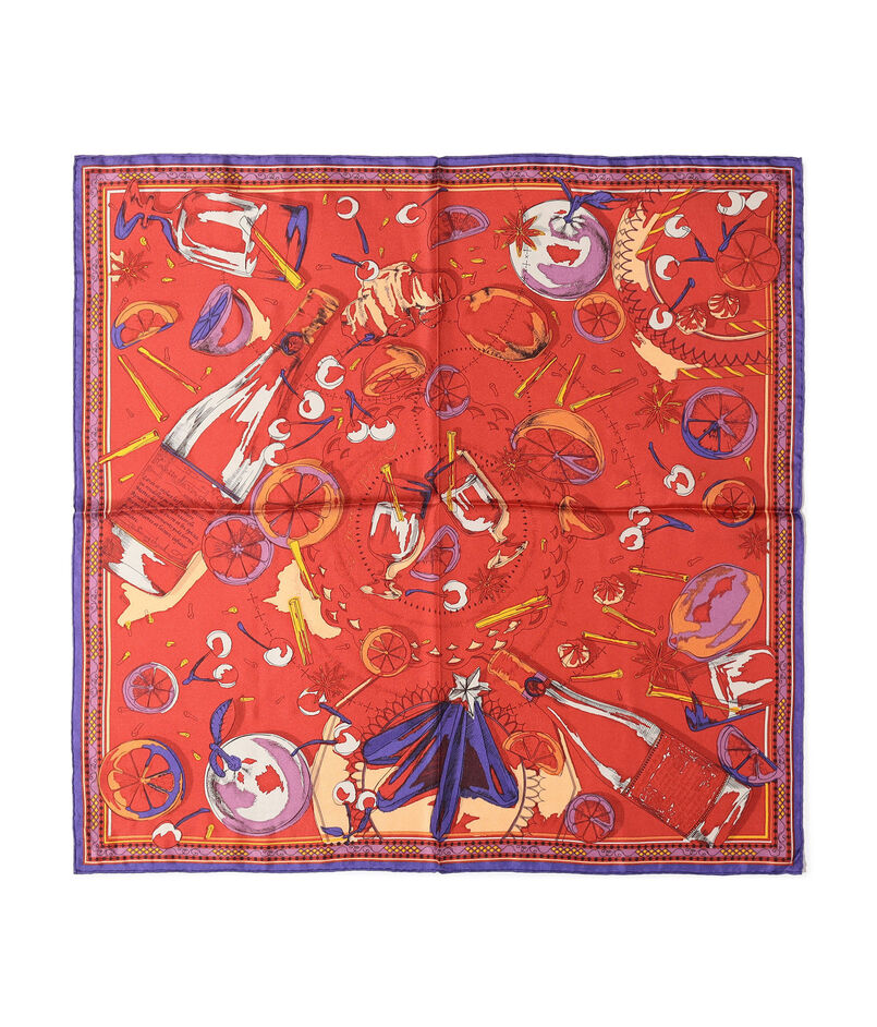 manipuri WINE シルクスカーフ