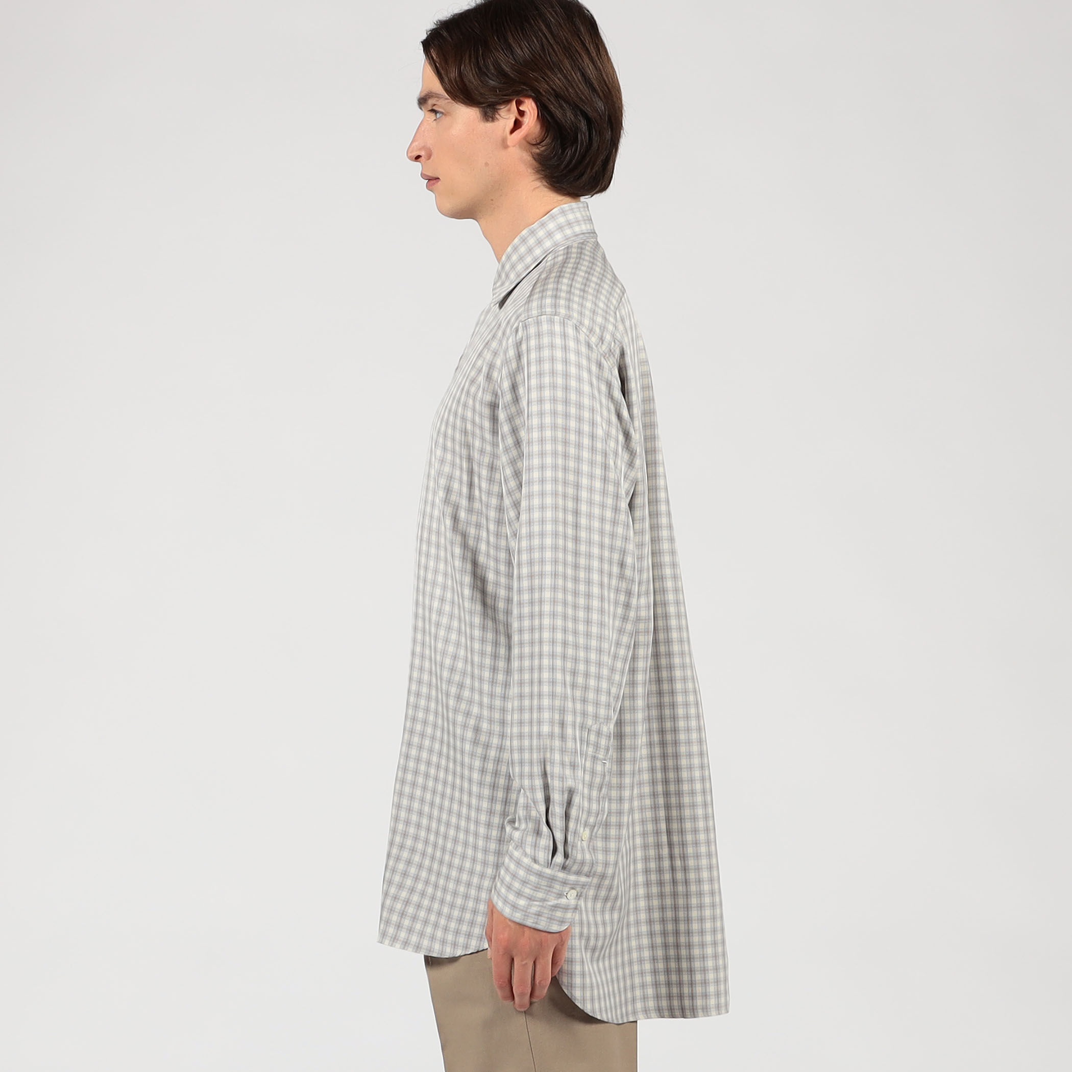 MAATEE & SONS シルクtee2枚 MAATEE&SONS LYAN シルクチェック ロングスリーブシャツ