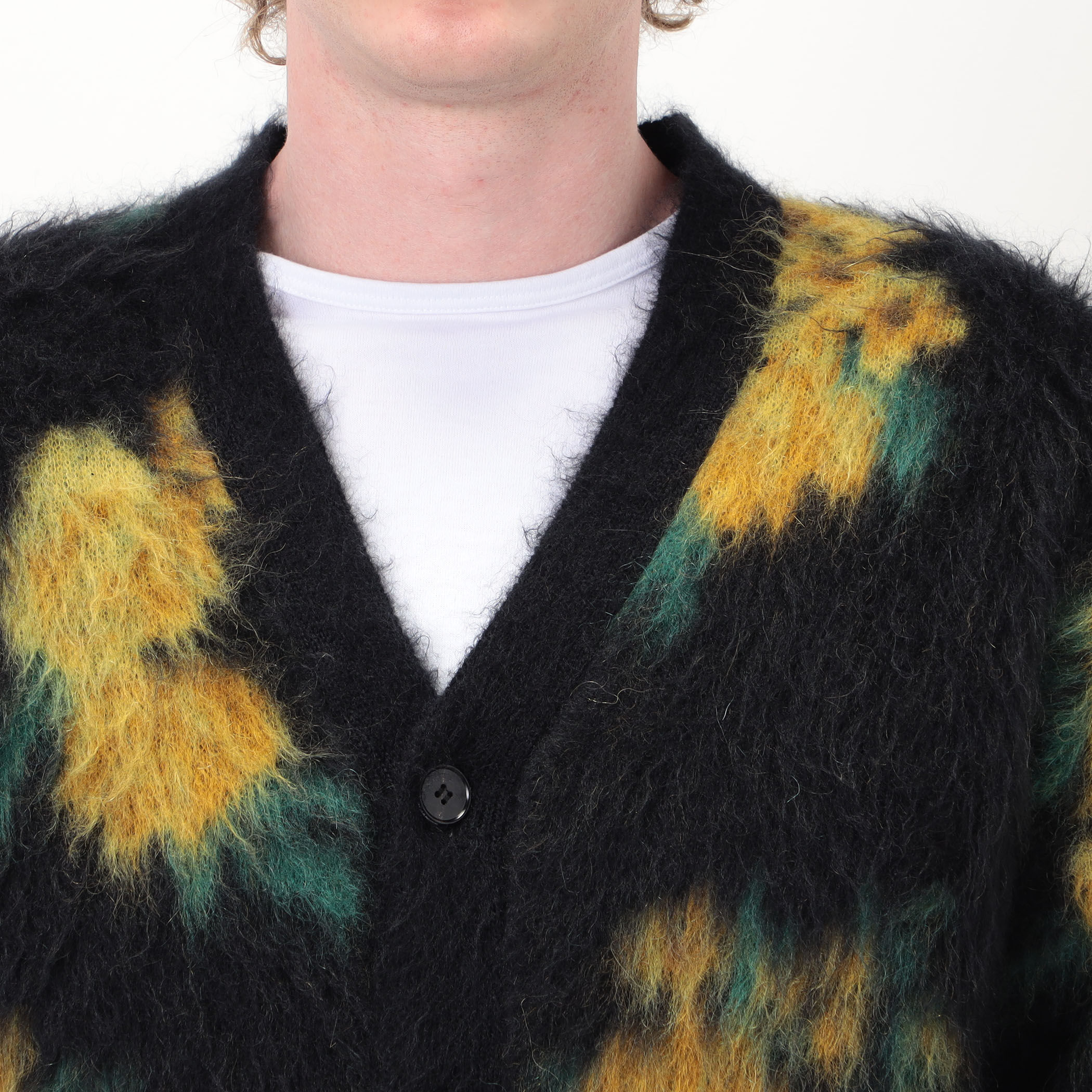 JIL SANDER MOHAIR SILK FLORAL DOUBLE FACE JACQUARD KNIT