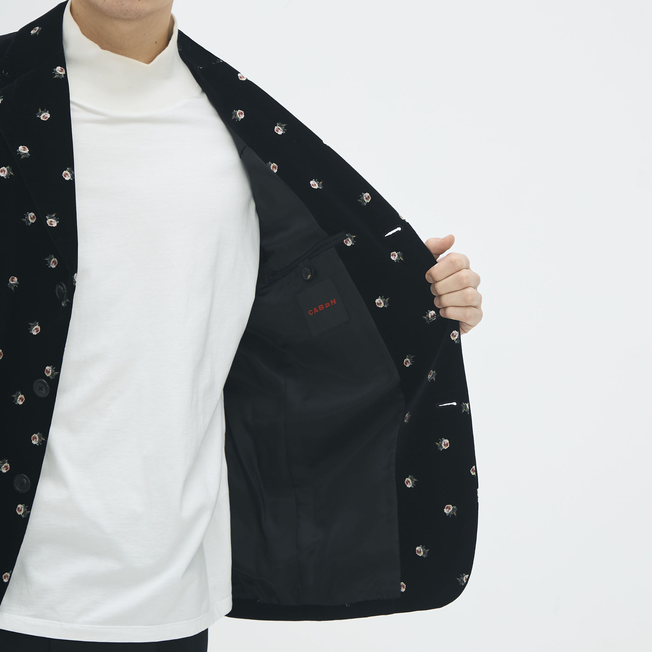 CABaN ベロアローズプリント テーラードジャケット｜トゥモローランド