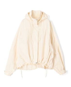 ポリエステルナイロンコットン フーディテックブルゾン