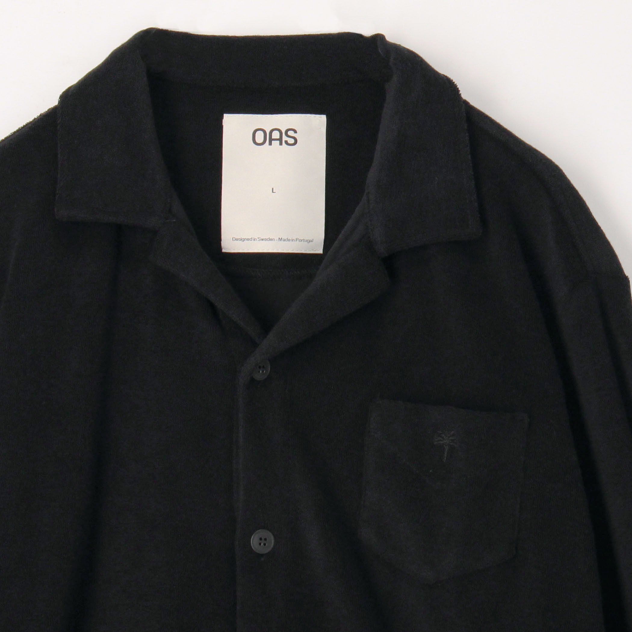OAS terry shirt オーエーエス 総柄 パイルシャツ テリーシャツ 別注】OAS×Edition BLACK TERRY CAMISA SHIRT｜トゥモローランド