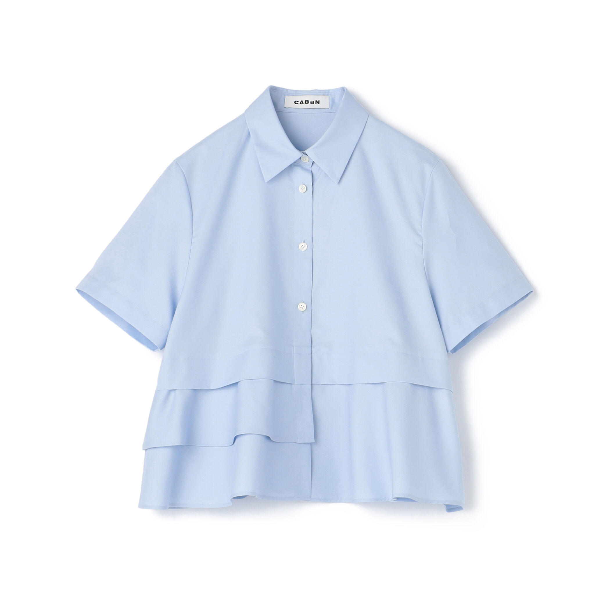 CABaN タイプライターダブルクロス アシンメトリックフリルシャツ｜トゥモローランド 公式通販