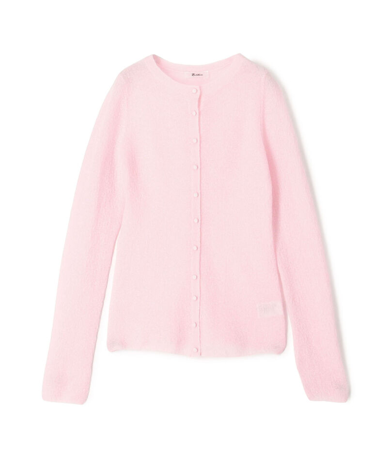 ■モヘアシアー クルーネックカーディガン