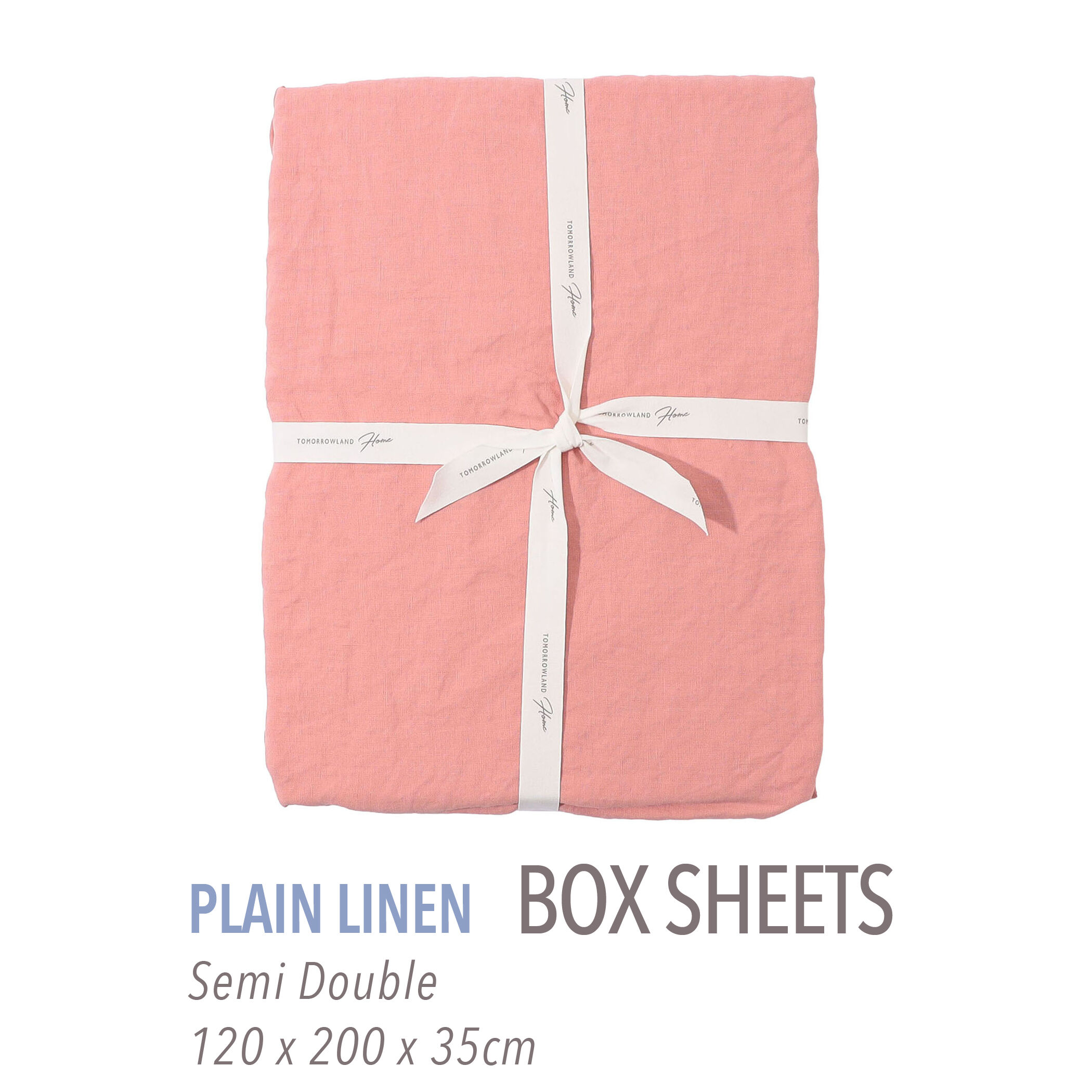 プレーンリネン ボックスシーツ（セミダブル）｜トゥモローランド 公式通販