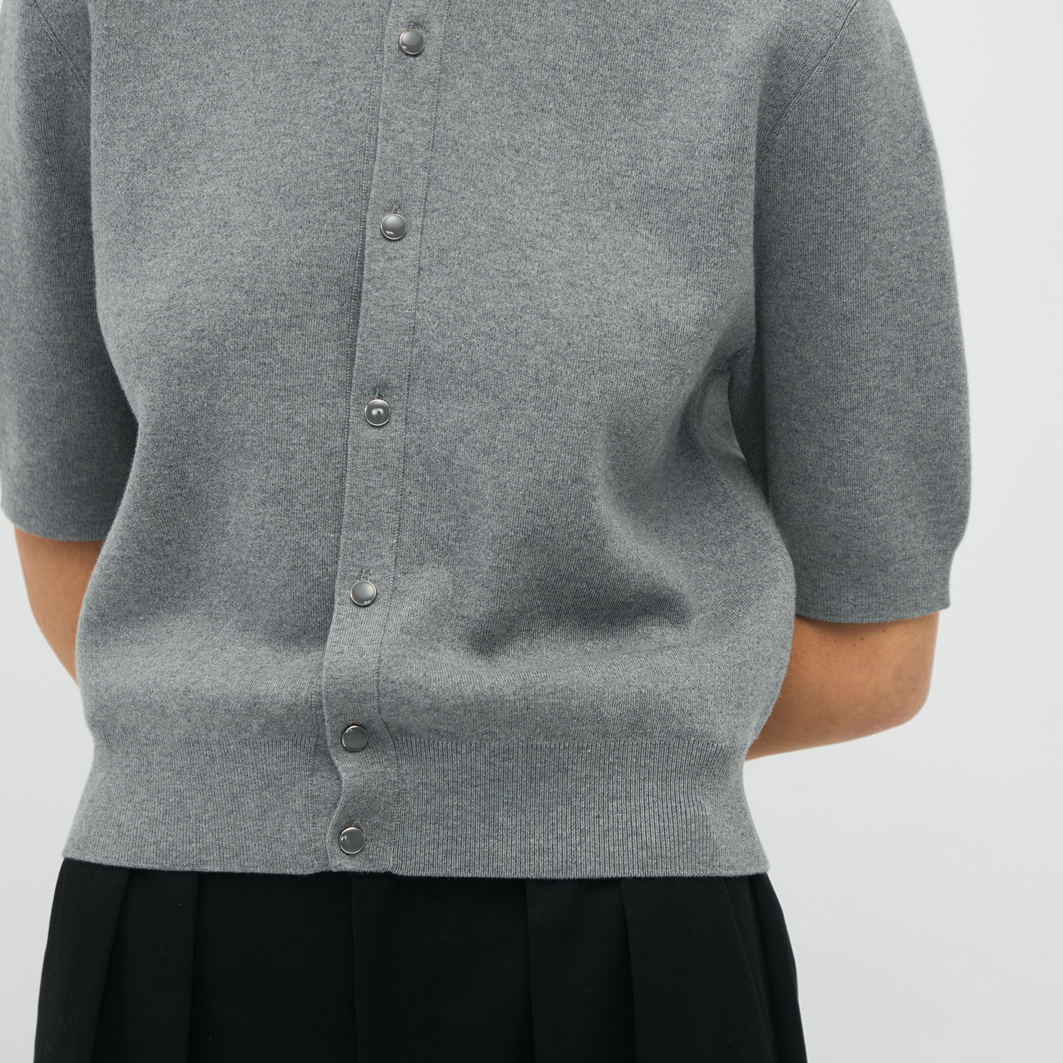 CABaN コットンカシミヤ パールポロカーディガン コットンカシミヤ パールポロカーディガン | CABaN/キャバン