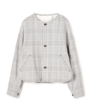 リネアコットンツイード コクーンブルゾン