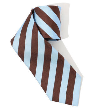 ERRICO FORMICOLA シルクプリント レジメンタルストライプネクタイ