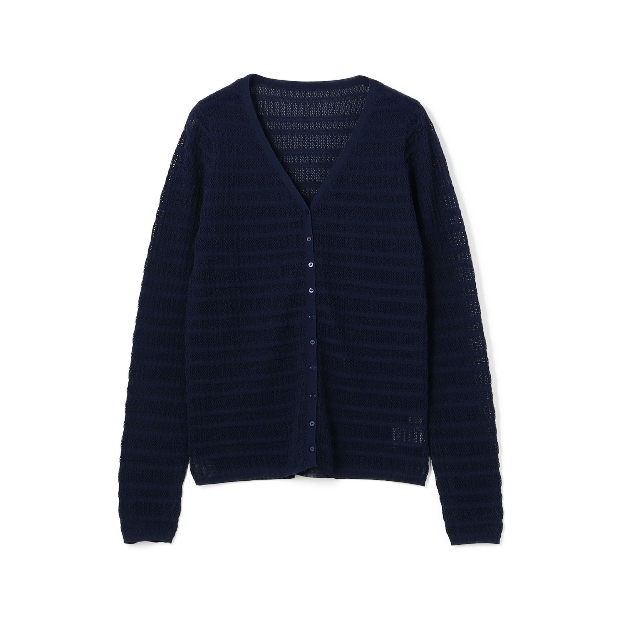 DES PRES リブVネックカーディガン♡完売人気商品♡ DES PRES - デプレ 24SS コットンアセテートリブVネックカーディガン