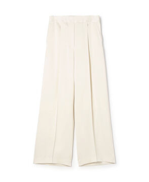 サテンジョーゼット タックワイドパンツ