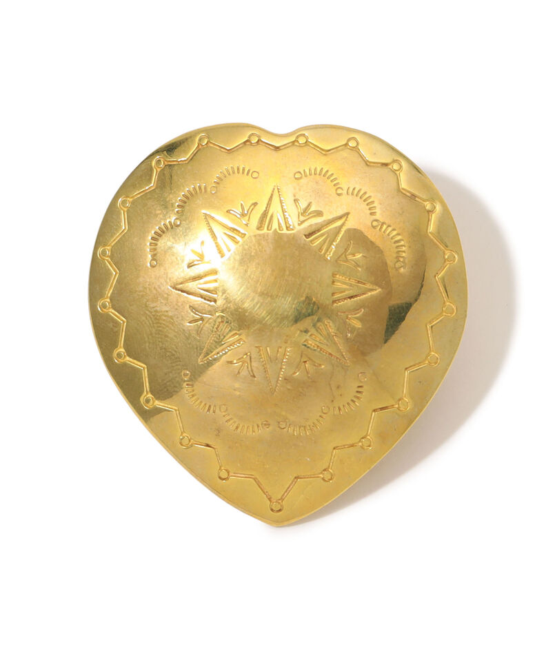 ADRAR Heart ゴールド ブローチピン