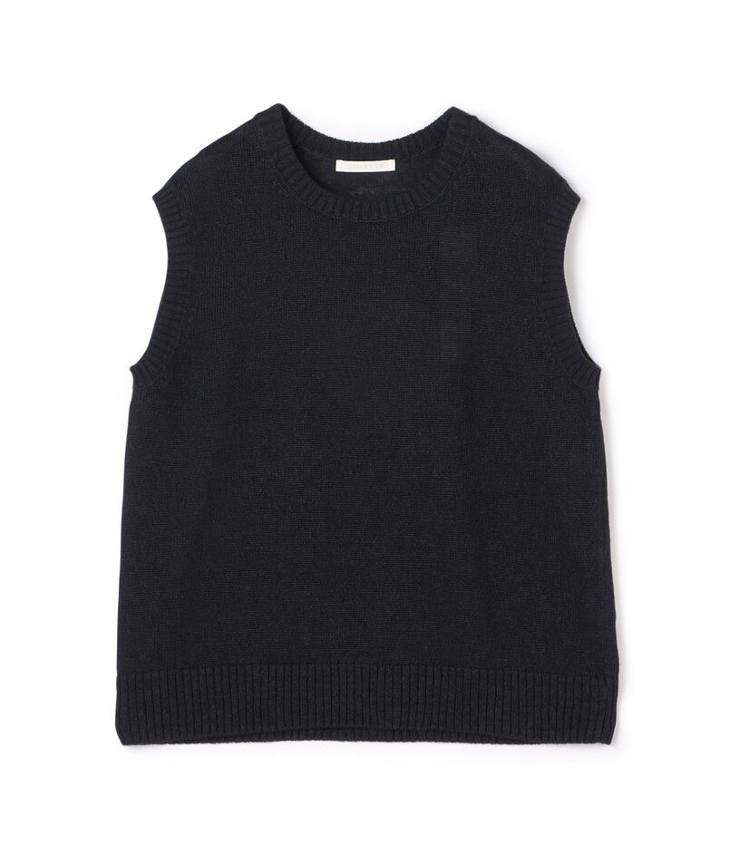 ■リネンリリヤーン クルーネックプルオーバーベスト