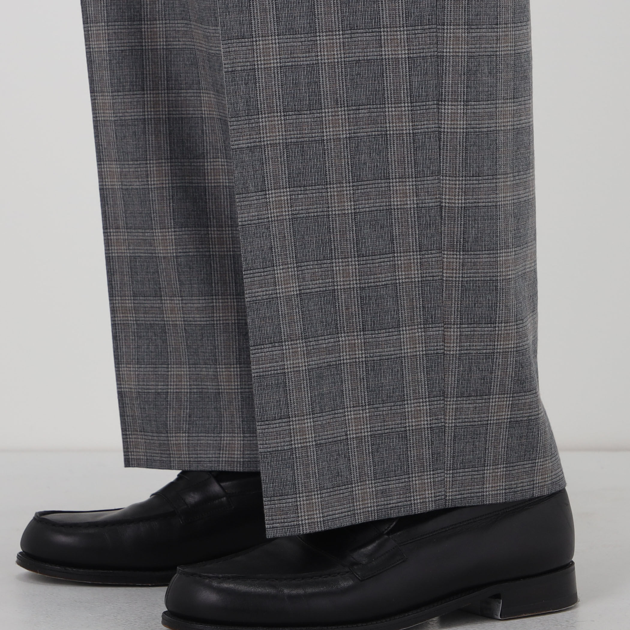 MAATEE&SONS JEFFERLY ウールグレンチェック 2プリーツスラックス