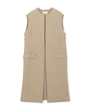 ファブリックコンビ ロングジレ