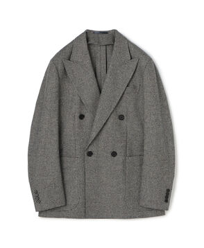 ウールフランネル ダブルブレステッド4Bジャケット FOX BROTHERS