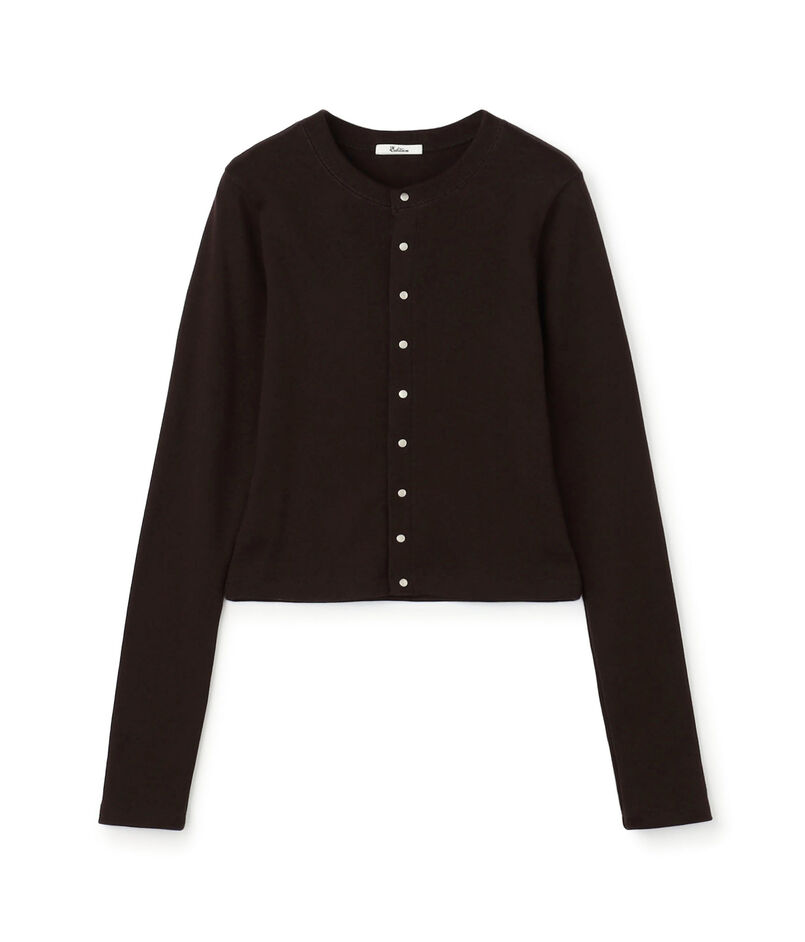 コットンモダールフライス カーディガン