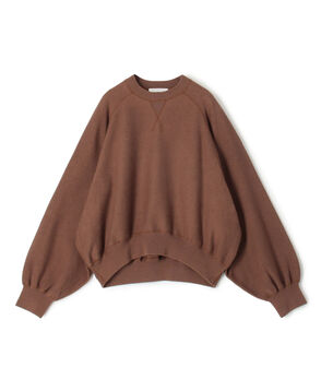 コットンナイロンスエットニット クルーネックプルオーバー