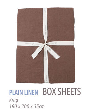 プレーンリネン ボックスシーツ（キング）