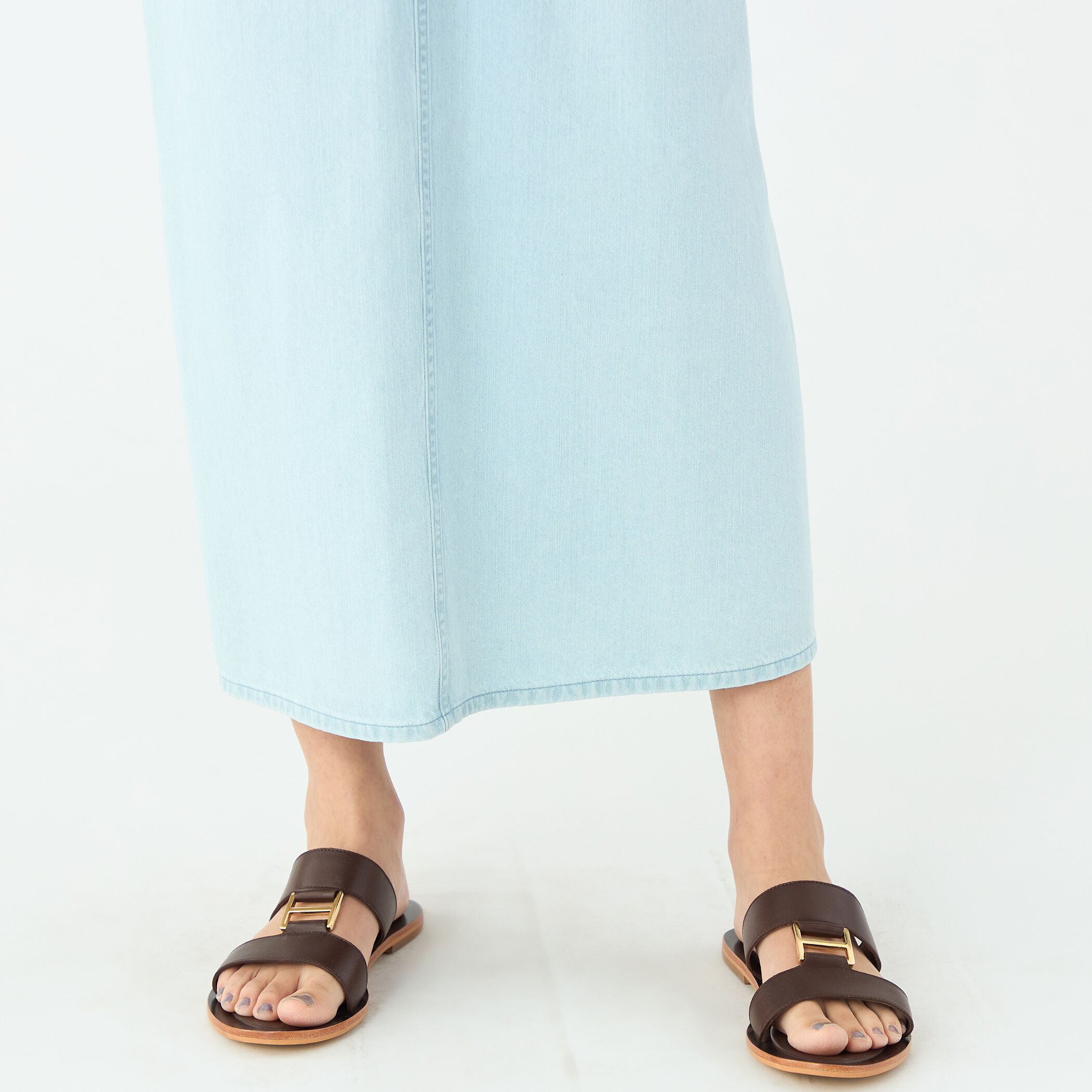 コットンセルロースデニム ノースリーブワンピース｜トゥモローランド