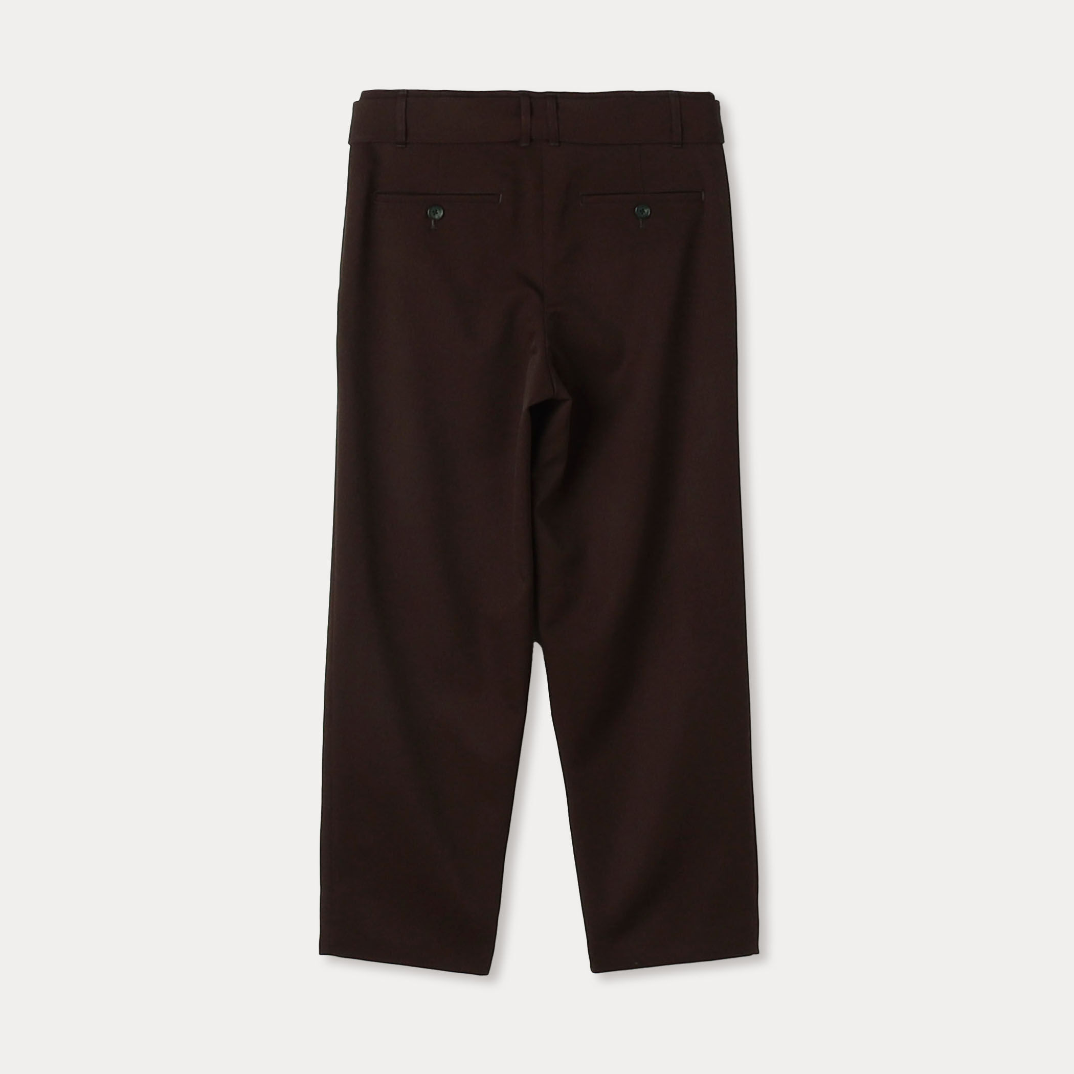 ウールギャバジン ベルテッドパンツ｜トゥモローランド 公式通販