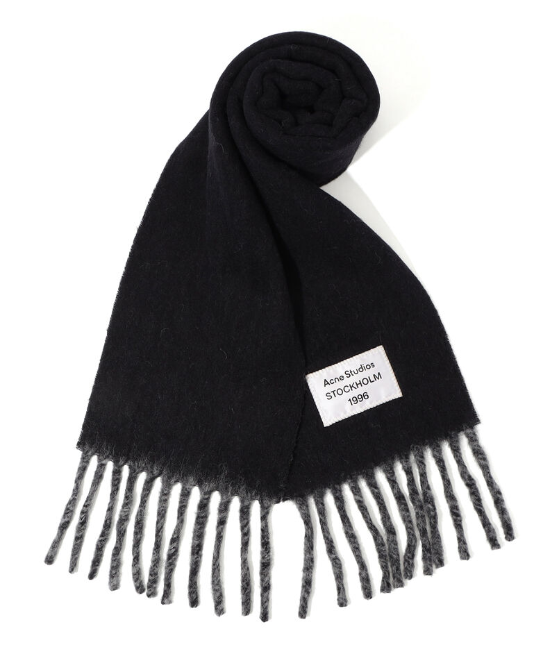 ■Acne Studios ロゴフリンジスカーフ