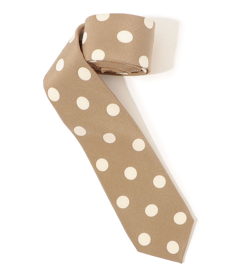MAISON et VOYAGE シルクプリント 12mmドット ナロータイ