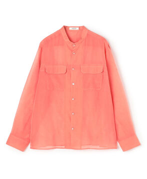 シルクブレンドスラブ チュニックシャツ